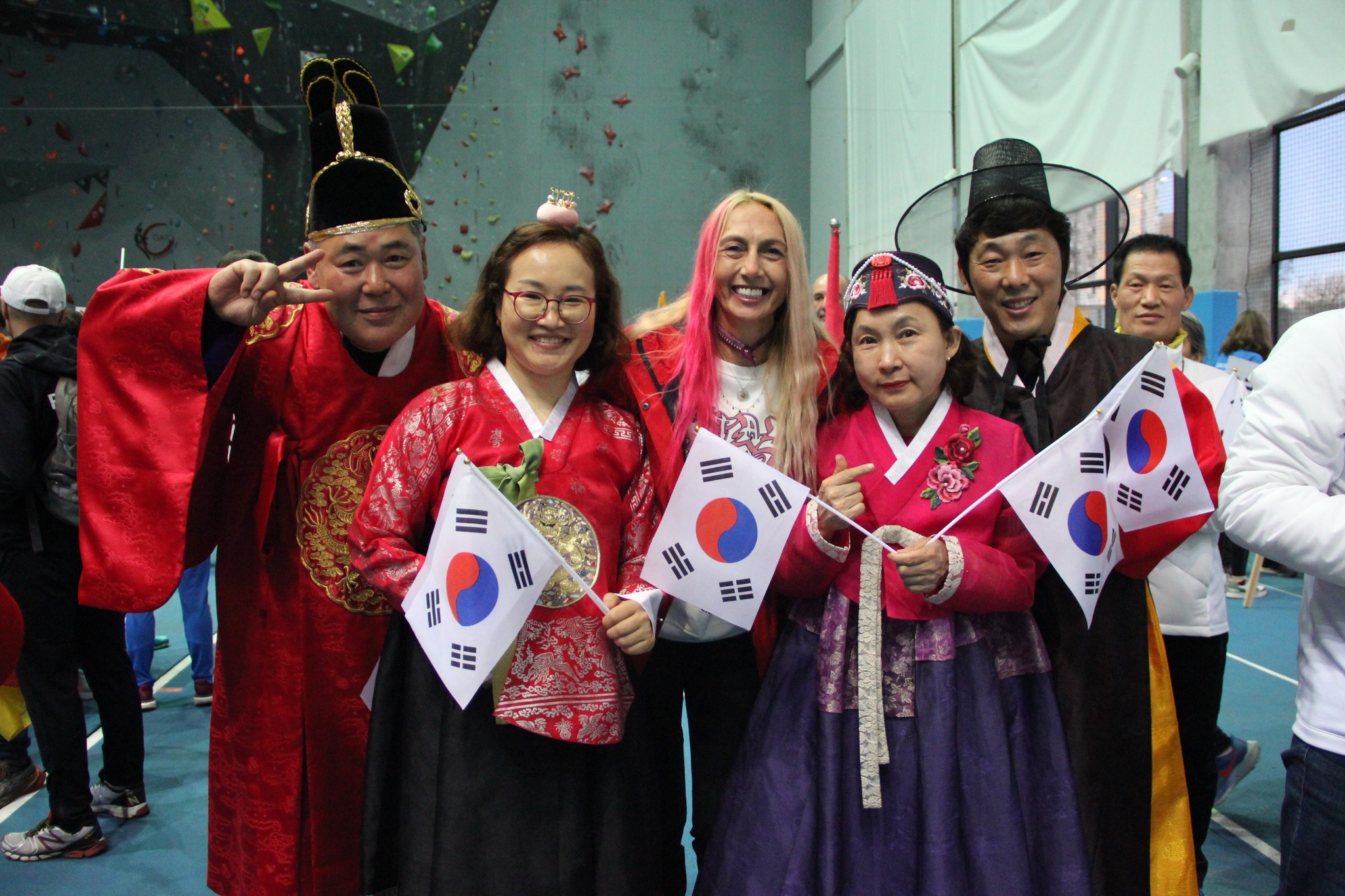 Team Korea and Turley ready for Opening Ceremony. Photo by Sandy Triolo.