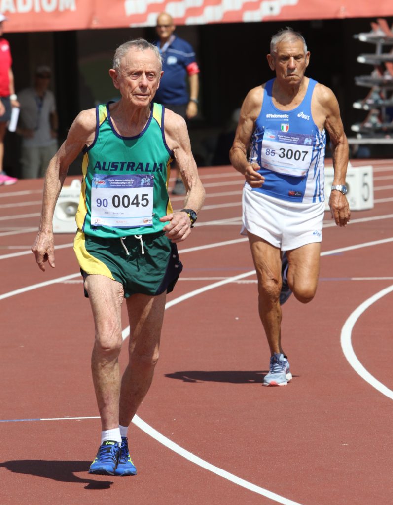 Winning 800m at WMA Championship in Tampere, Finland. Photo by ShaggysPhotos.com