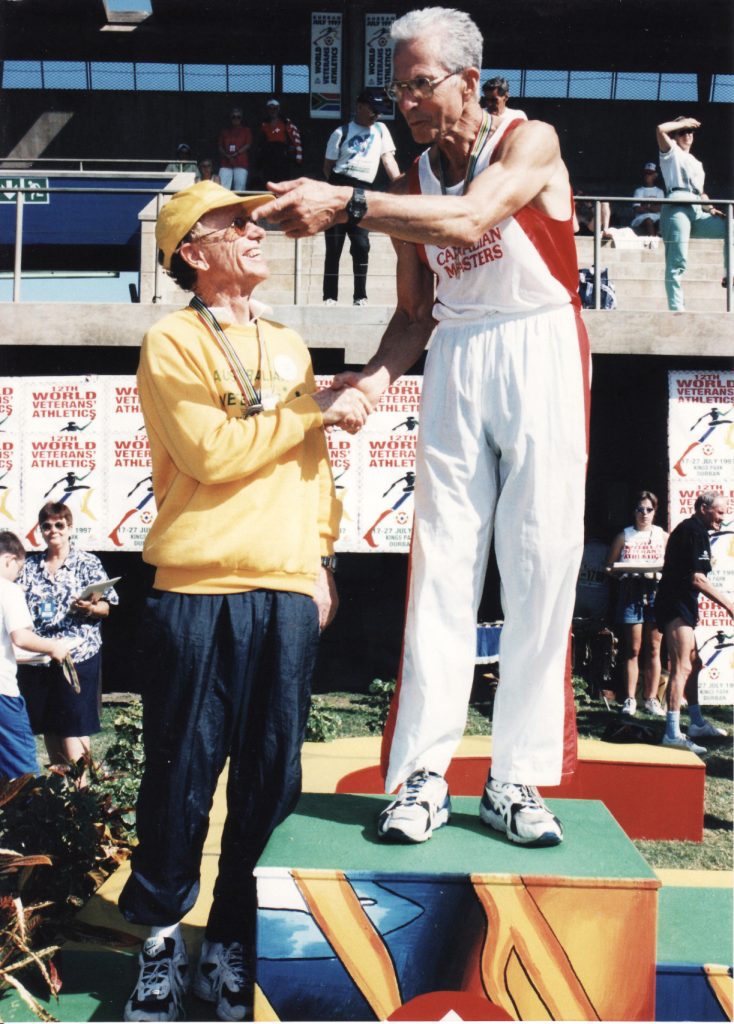 A treasured memory - David and Earl Fee sharing the podium at a WMA Championship